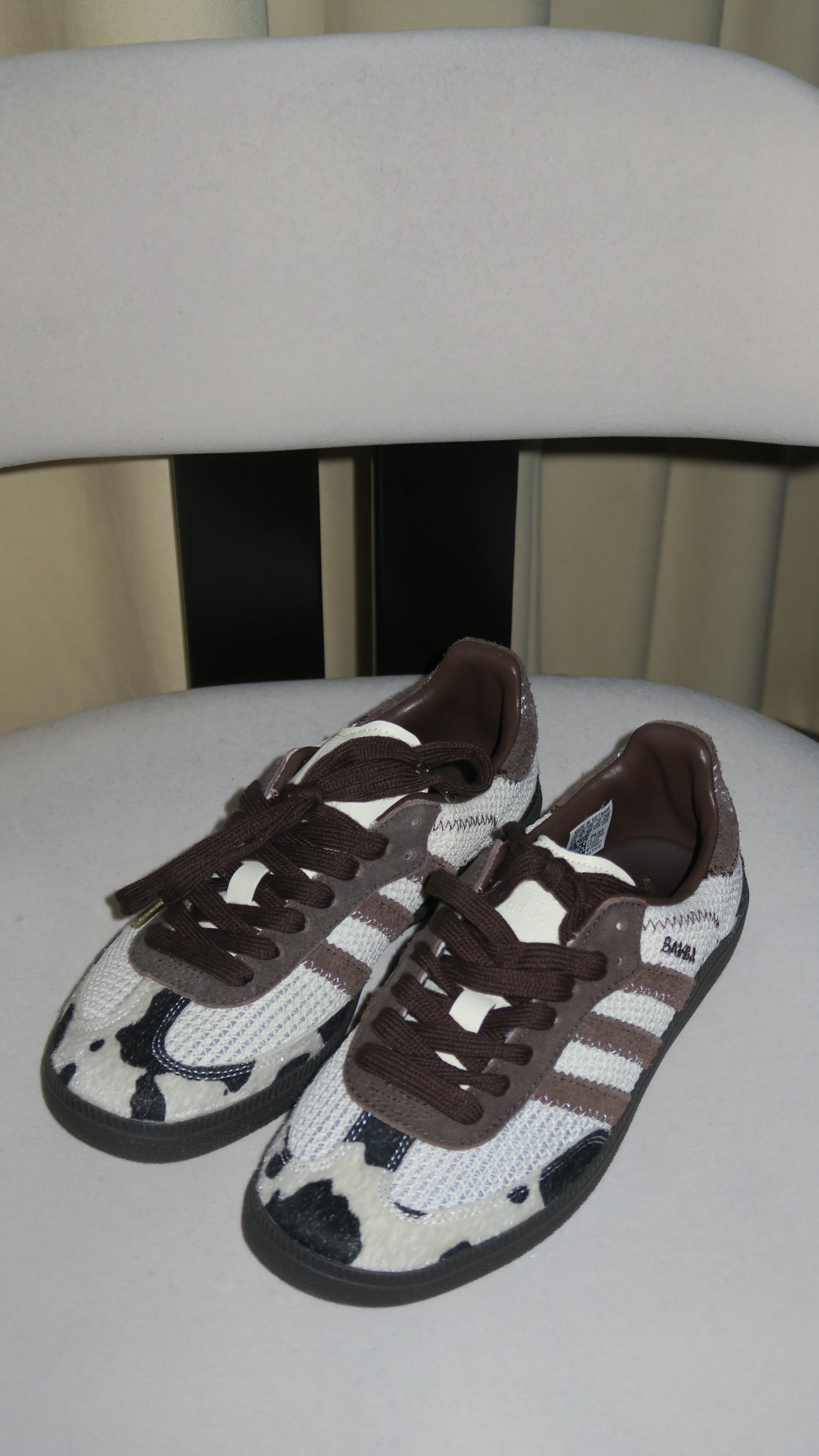 Adidas x No Title samba cow print