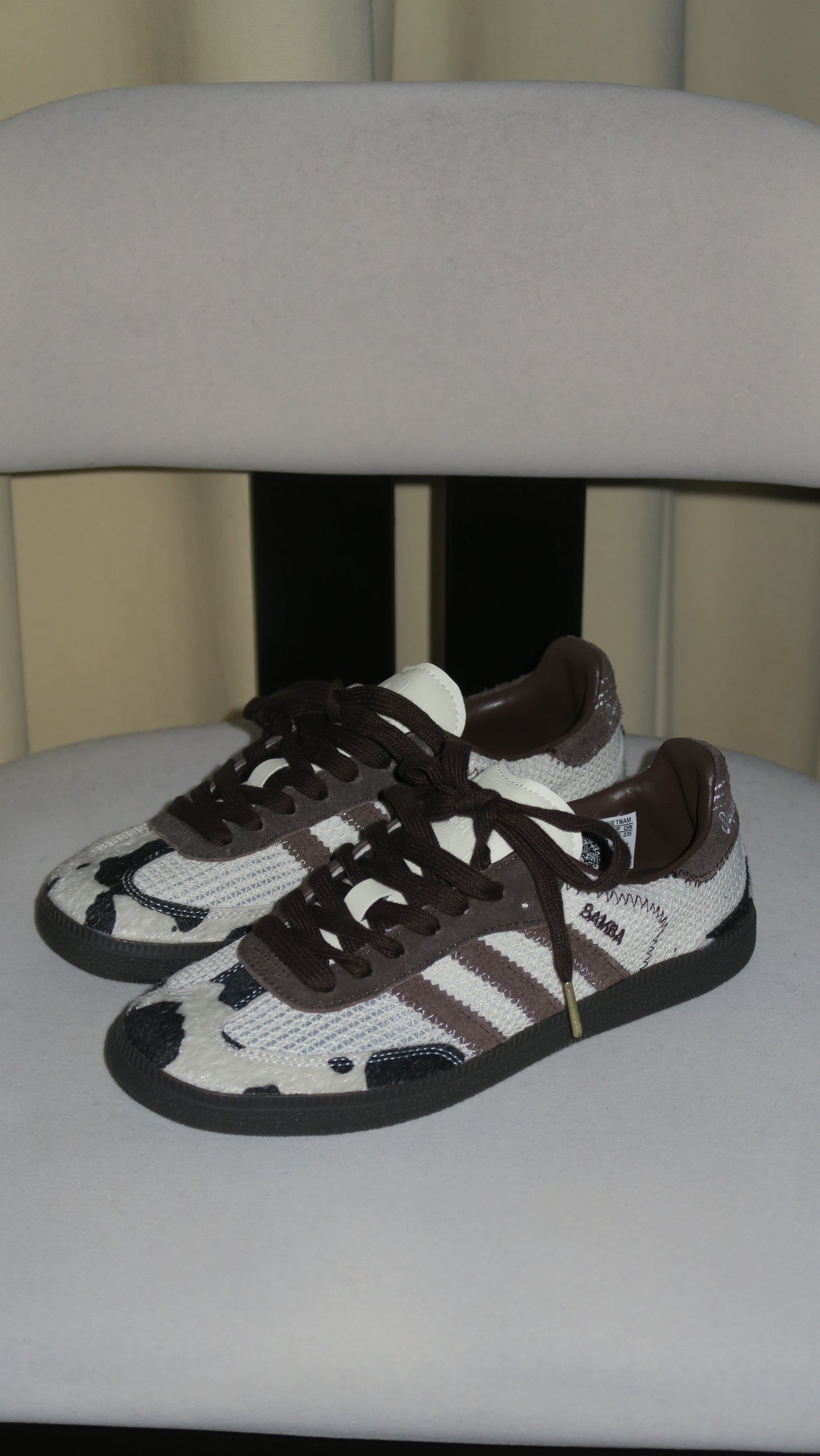 Adidas x No Title samba cow print
