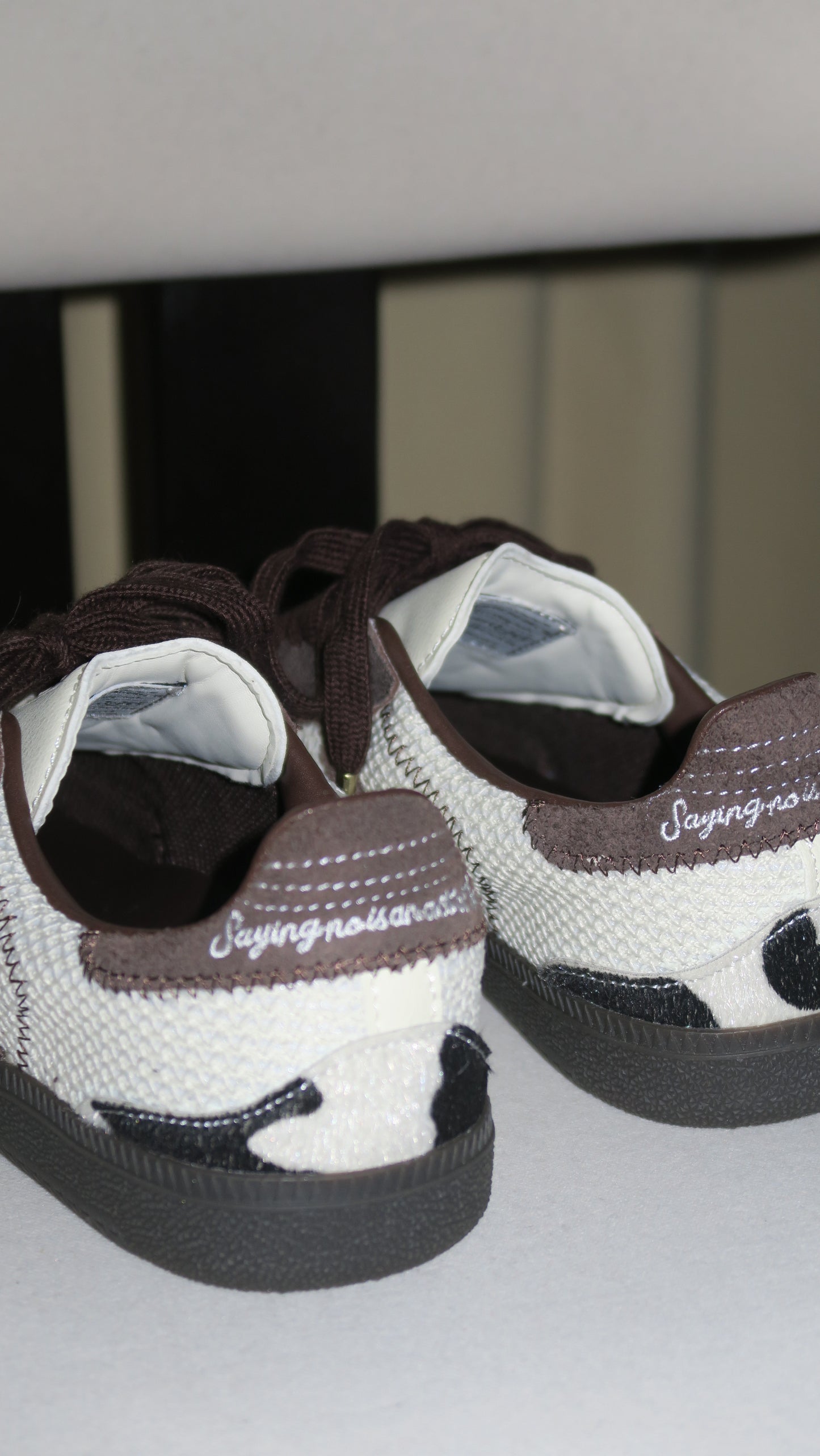 Adidas x No Title samba cow print