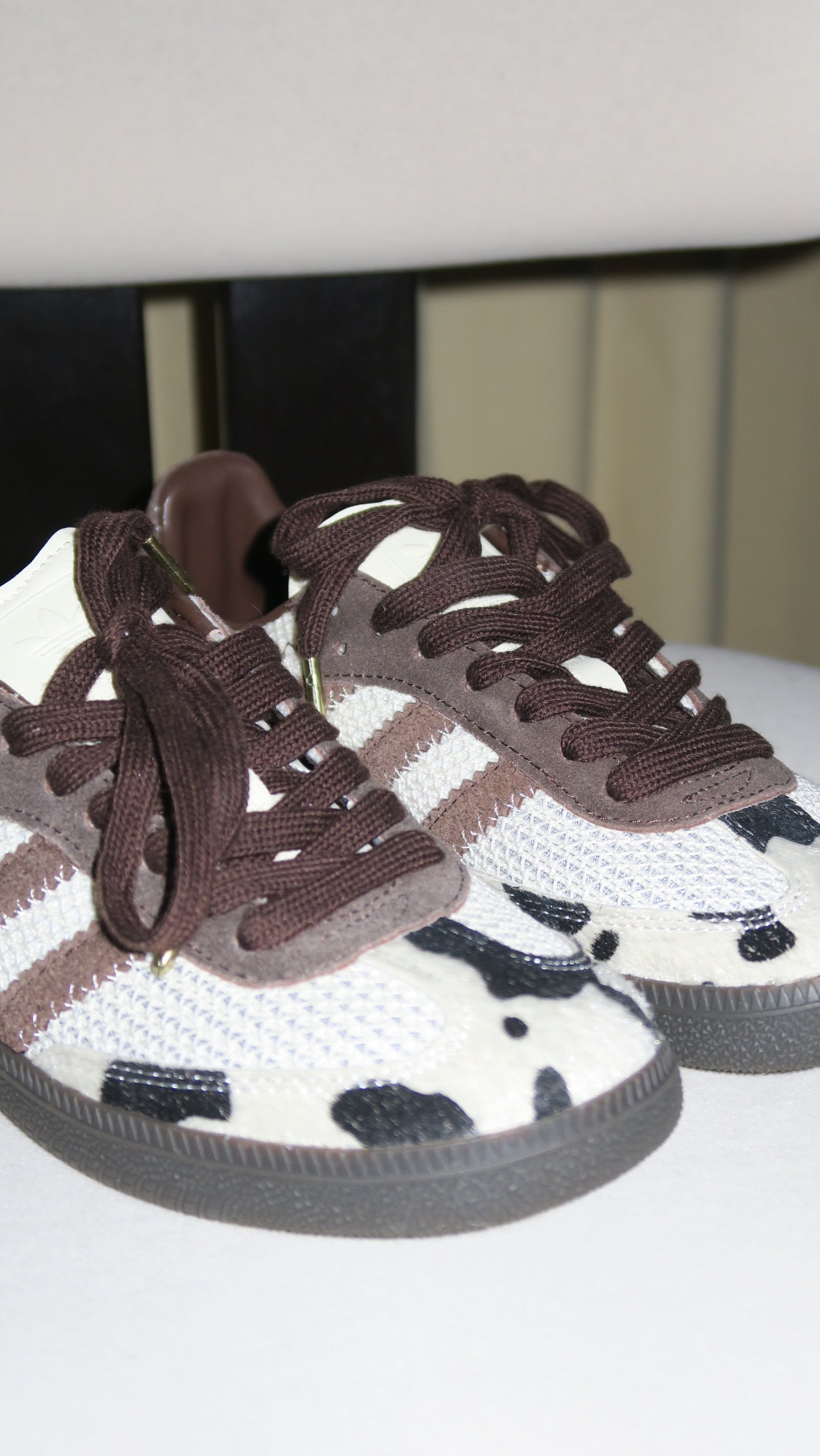 Adidas x No Title samba cow print