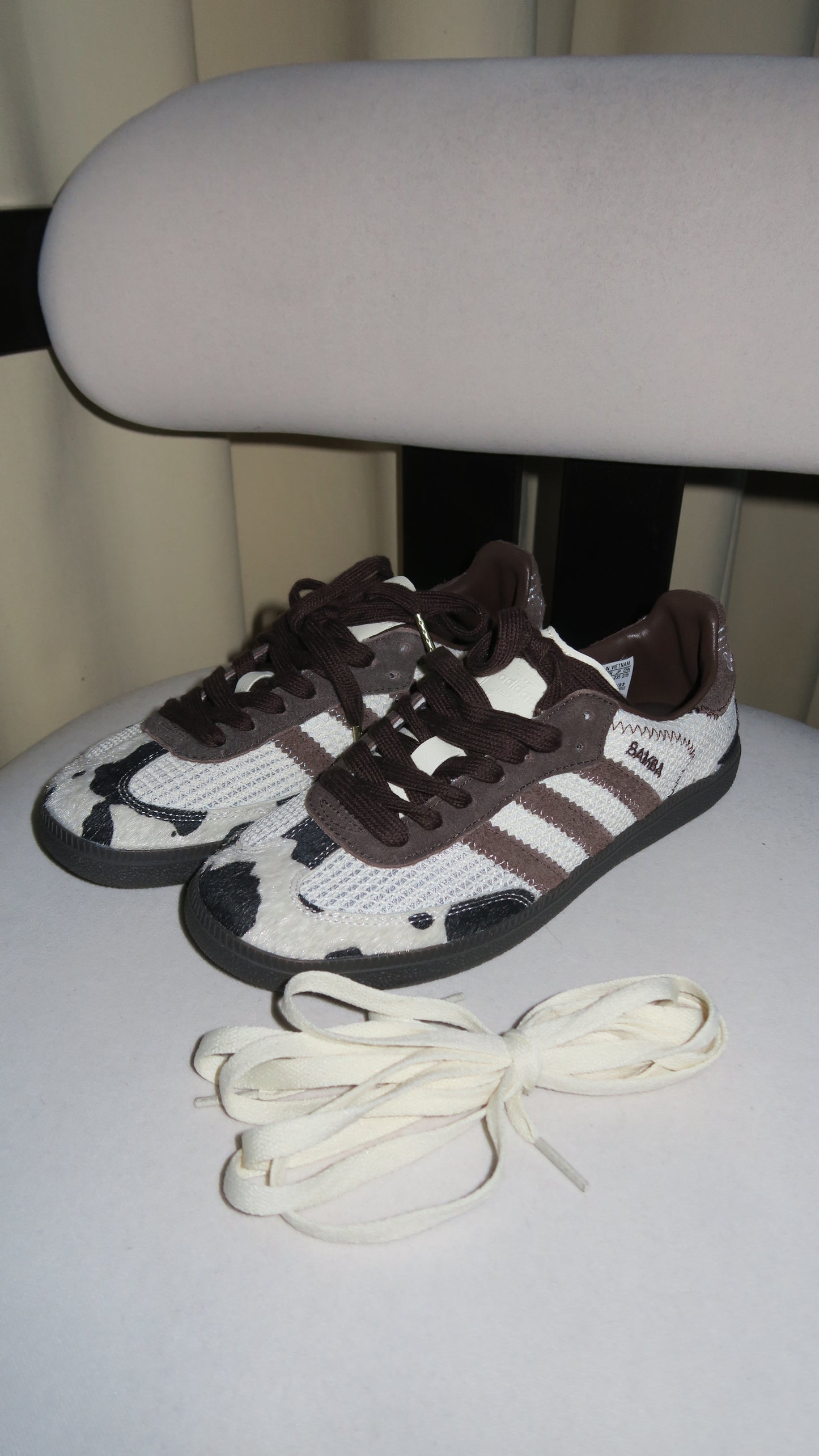 Adidas x No Title samba cow print